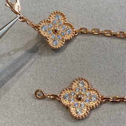 [Glow Jewelry] New  CLOVER 5 MOTIF FULL DIAMOND BRACELET COLLECTION
