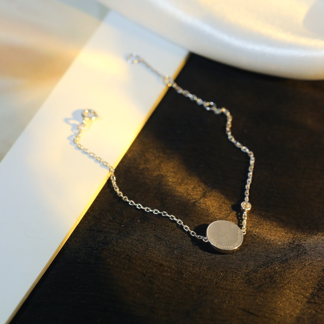[Glow Jewelry]SUN MOTIF PINK MOP SILVER BRACELET
