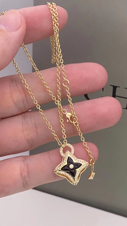 ¡®Glow Jewelry¡¯STAR PEDANT PINK GOLD DIAMOND NECKLACE