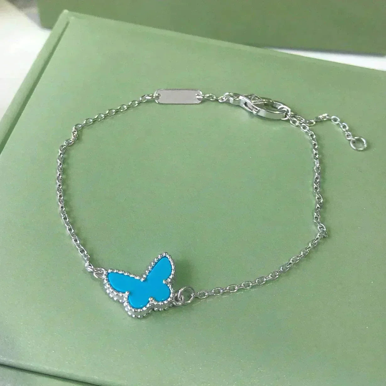 [Glow Jewelry]BUTTERFLY TURQUOISE BUTTERFLY BRACELET SILVER
