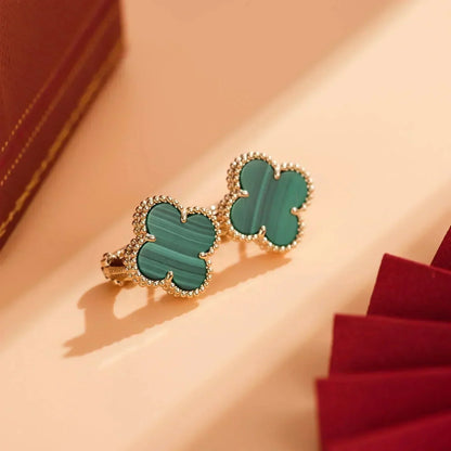 ¡®Glow Jewelry¡¯CLOVER MEDIUM 1 MOTIFS MALACHITE  EARRINGS