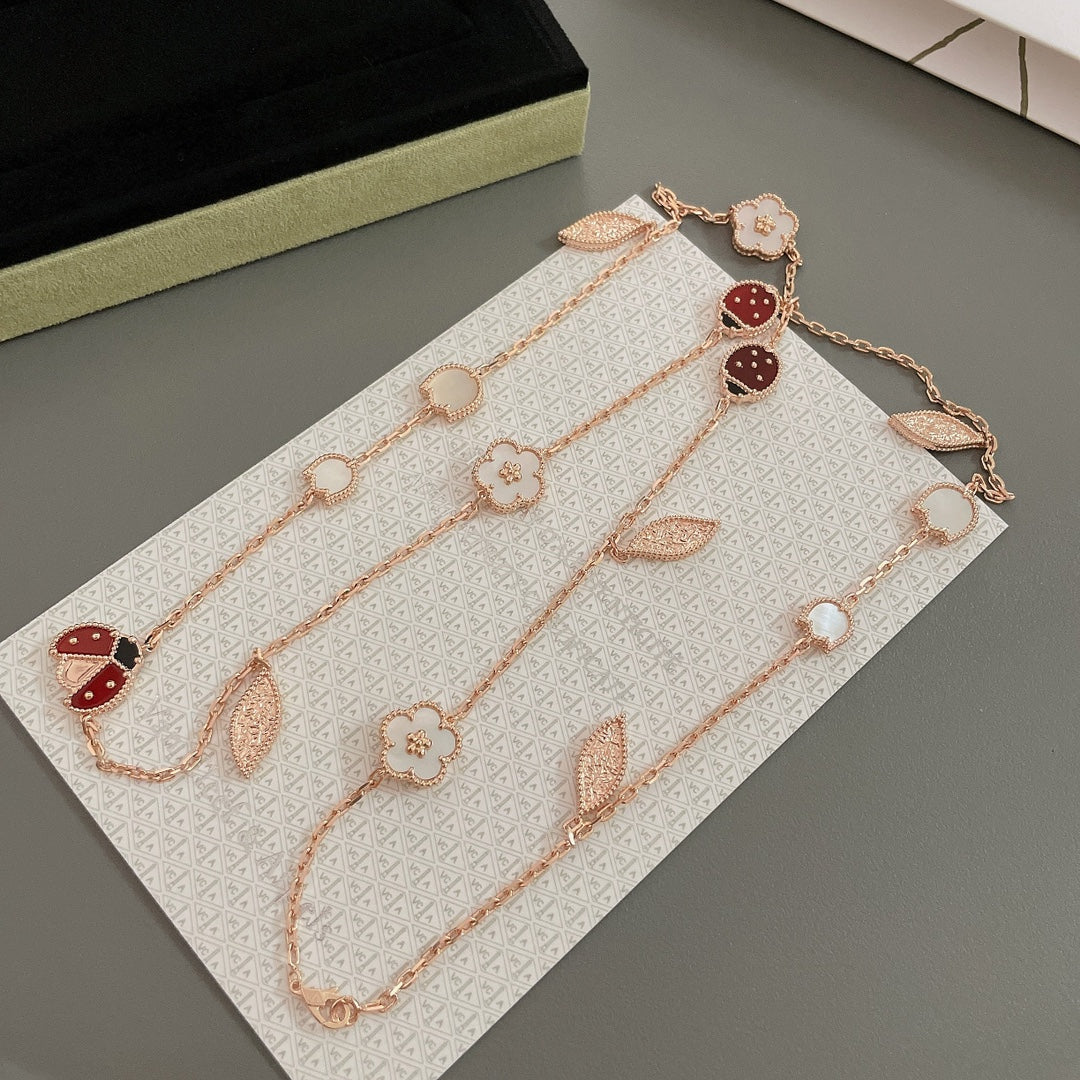¡®Glow Jewelry¡¯LUCKY SPRING 15 MOTIFS ROSE GOLD NECKLACE