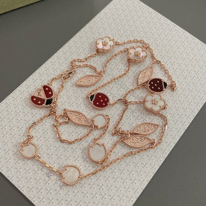 ¡®Glow Jewelry¡¯LUCKY SPRING 15 MOTIFS ROSE GOLD NECKLACE