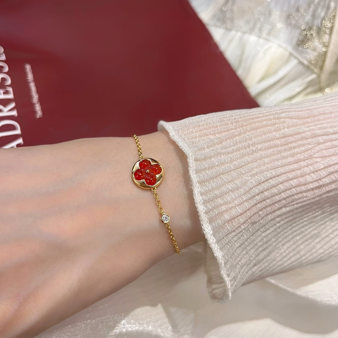 [Glow Jewelry]SUN PEDANT CARNELIAN BRACELET