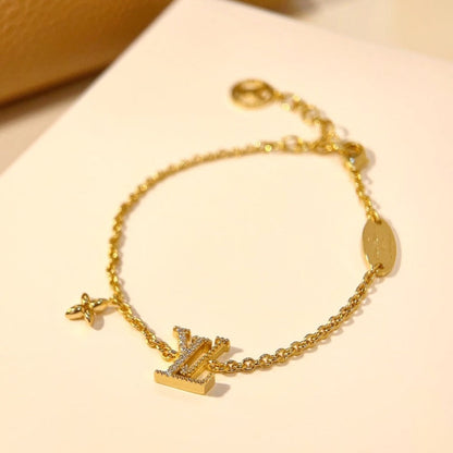 ¡®Glow Jewelry¡¯LOGO STAR MOTIF GOLD BRACELET