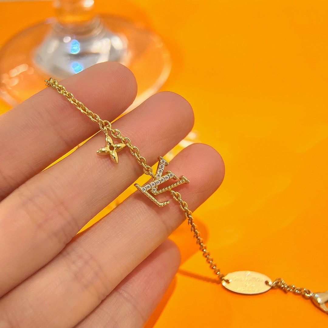 [Glow Jewelry]LOGO STAR MOTIF GOLD BRACELET