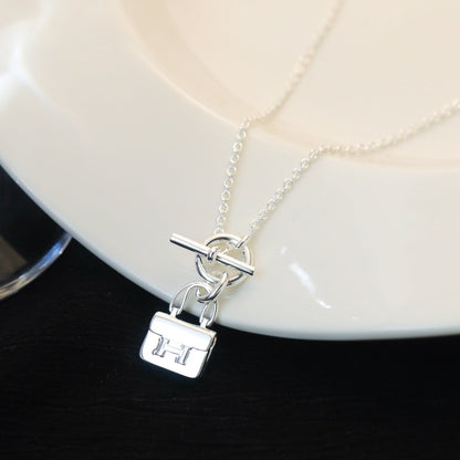 [Glow Jewelry]POP H PEDANT SILVER NECKLACE