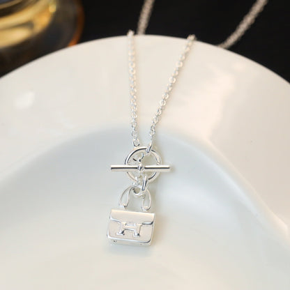 [Glow Jewelry]POP H PEDANT SILVER NECKLACE