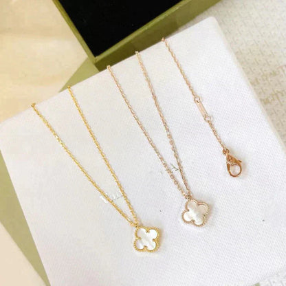 ¡®Glow Jewelry¡¯CLOVER MINI 9.5MM WHITE MOTHER-OF-PEARL NECKLACE