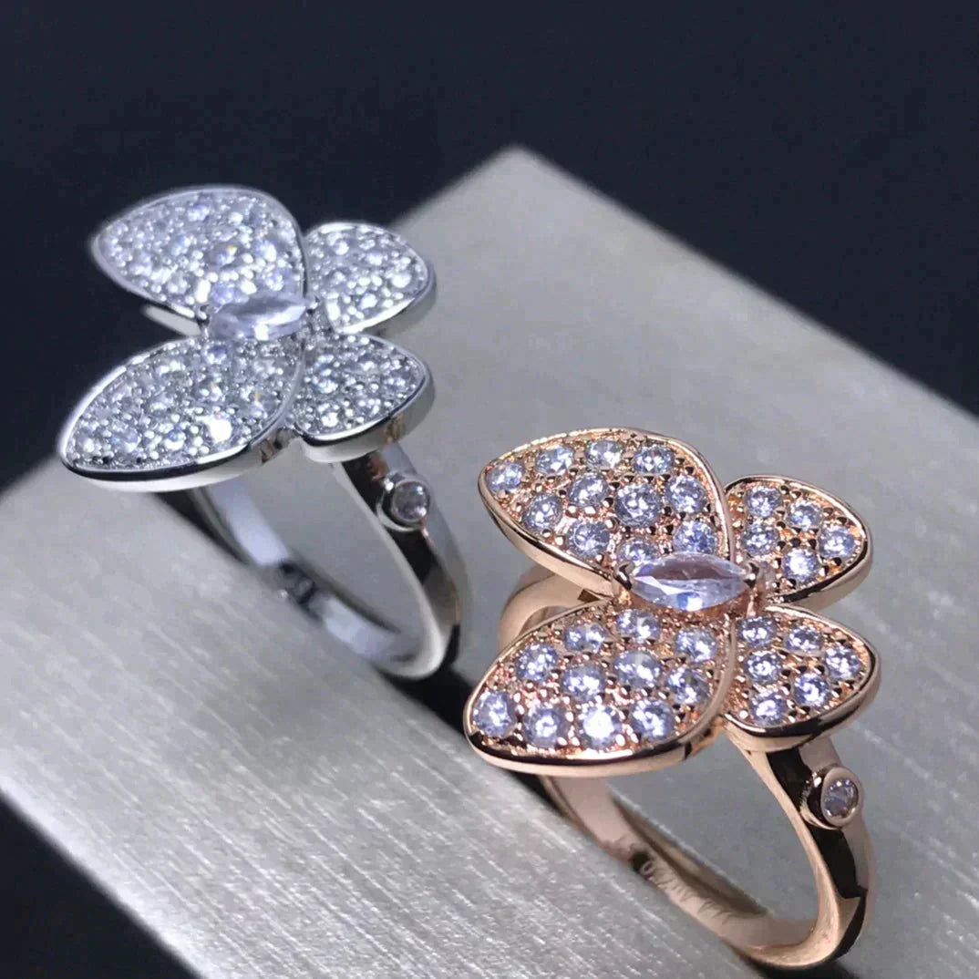[Glow Jewelry]BUTTERFLY PINK GOLD DIAMOND RING