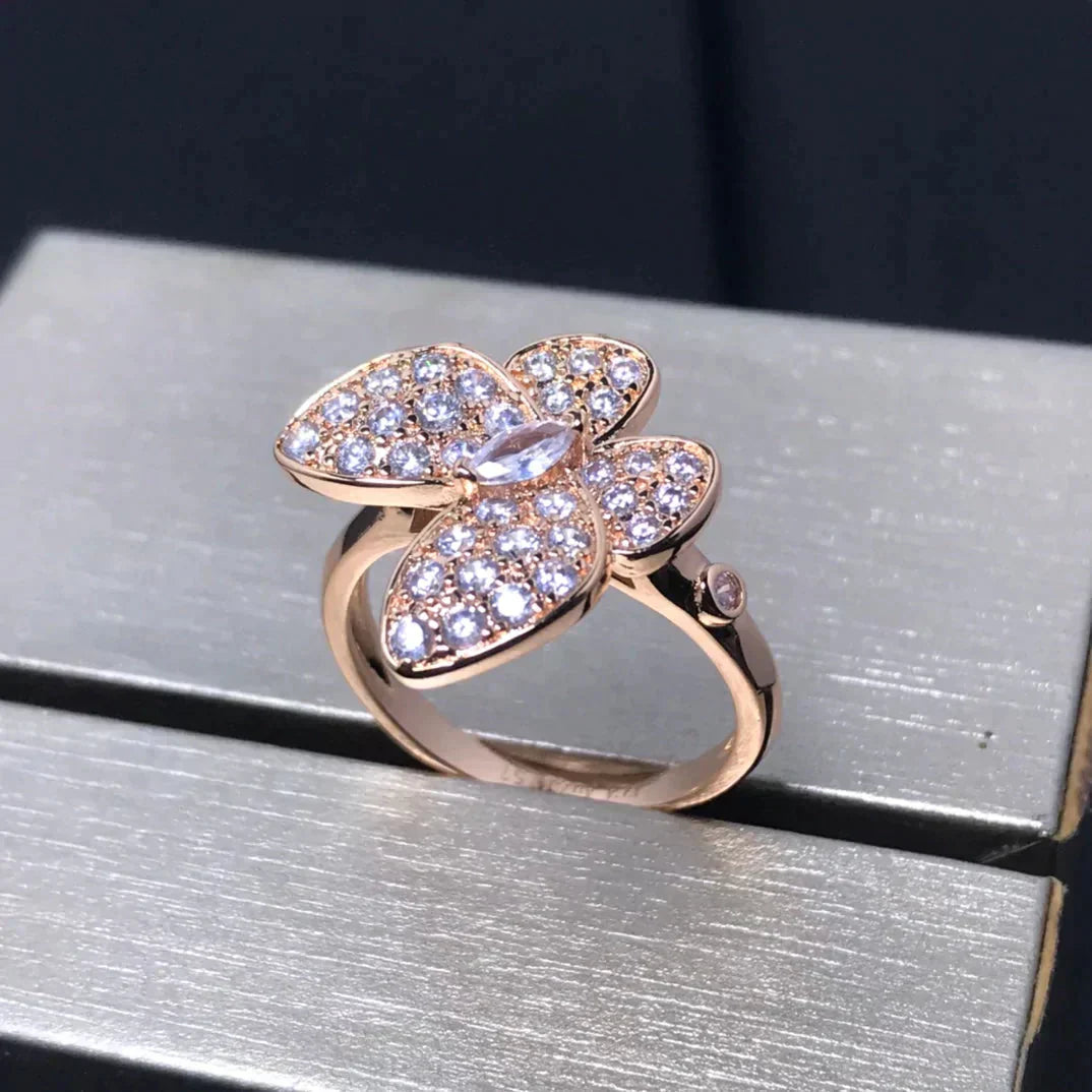 ¡®Glow Jewelry¡¯BUTTERFLY PINK GOLD DIAMOND RING