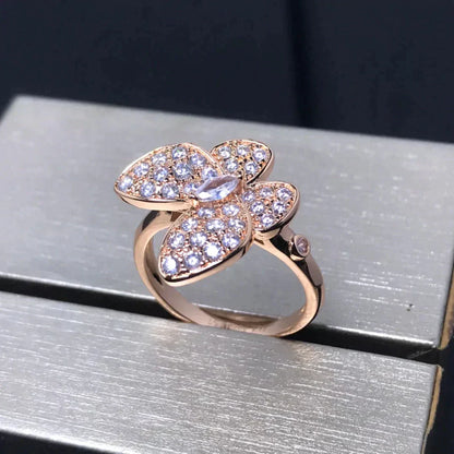¡®Glow Jewelry¡¯BUTTERFLY PINK GOLD DIAMOND RING