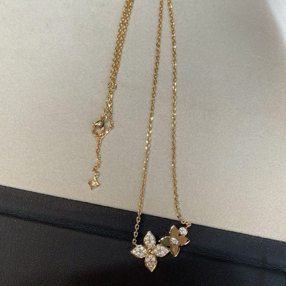 ¡®Glow Jewelry¡¯STAR BLOSSOM NECKLACE PINK GOLD DIAMONDS