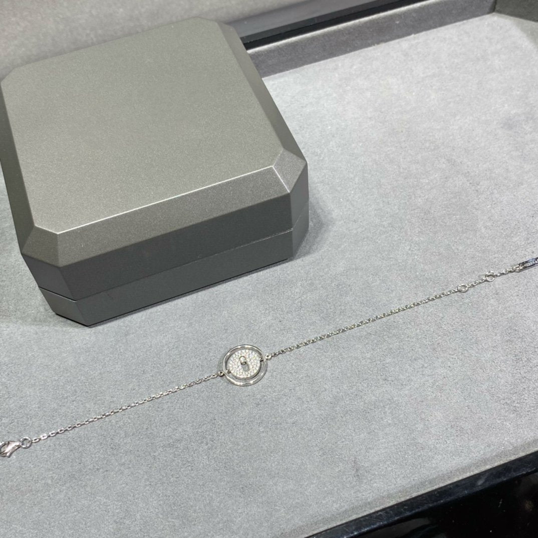 [Glow Jewelry]LUCKY MOVE DIAMOND PAVED BRACELET