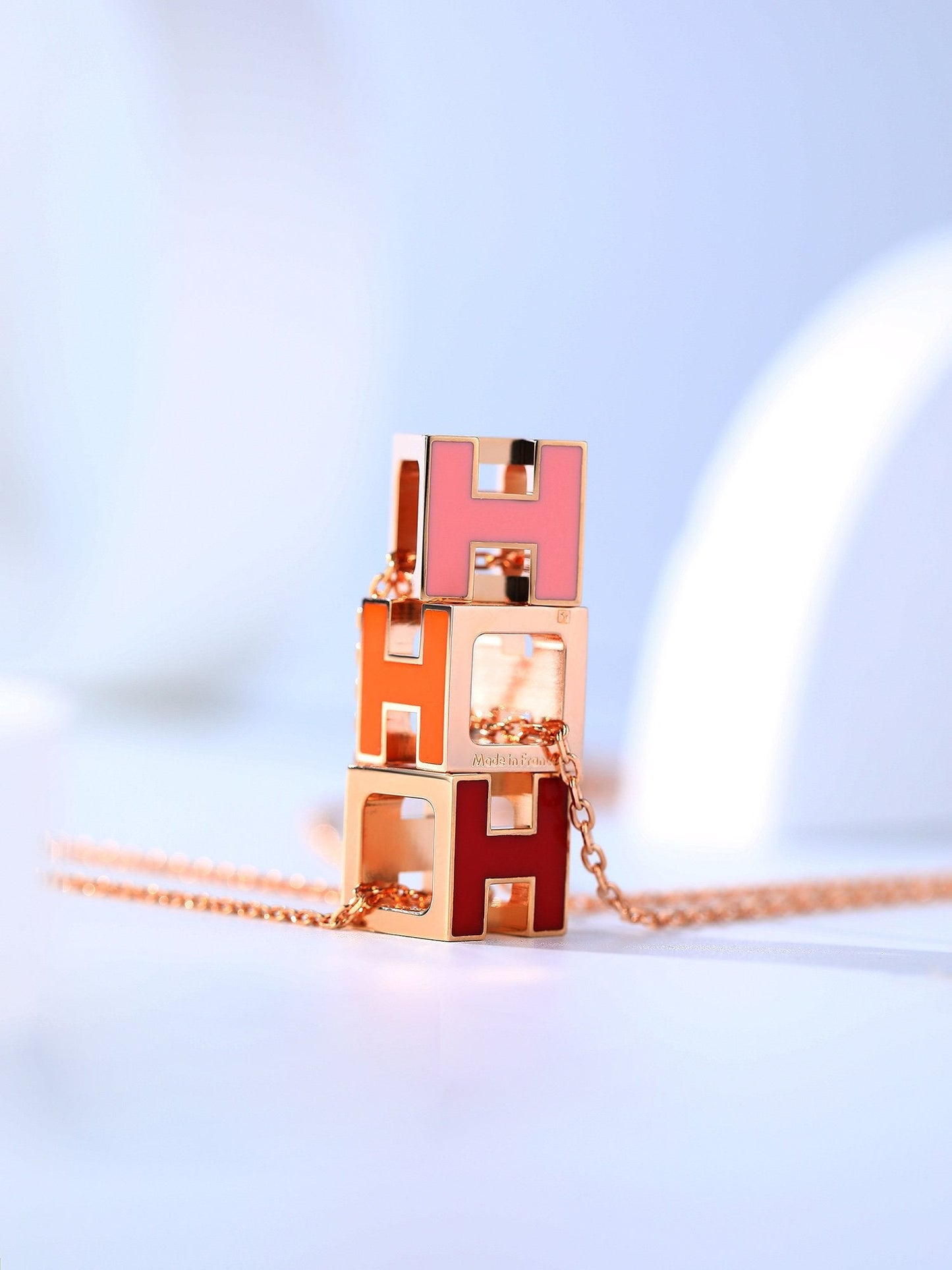 ¡®Glow Jewelry¡¯H CAGE PINK GOLD NECKLACE