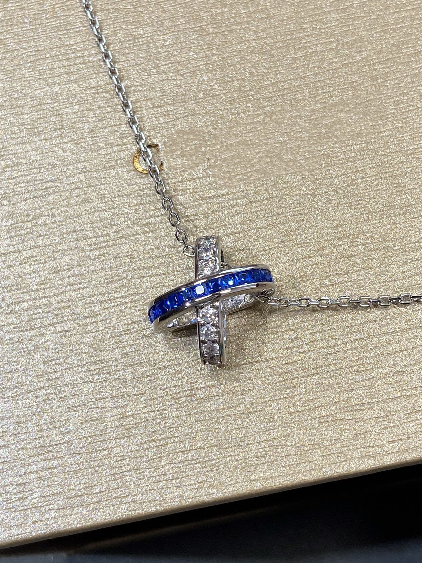 ¡®Glow Jewelry¡¯LIENS DIAMOND SILVER NECKLACE