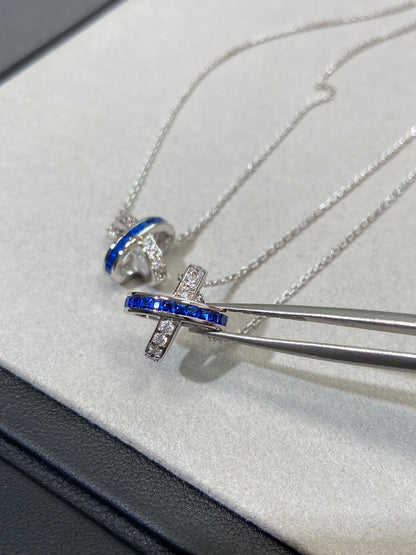 [Glow Jewelry]LIENS DIAMOND SILVER NECKLACE