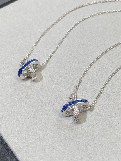 [Glow Jewelry]LIENS DIAMOND SILVER NECKLACE