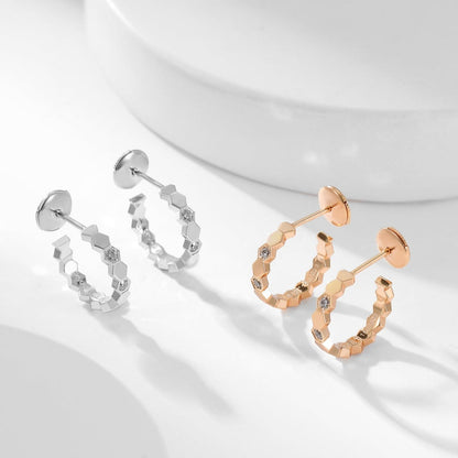 ¡®Glow Jewelry¡¯BEE LOVE DIAMOND HOOP EARRINGS