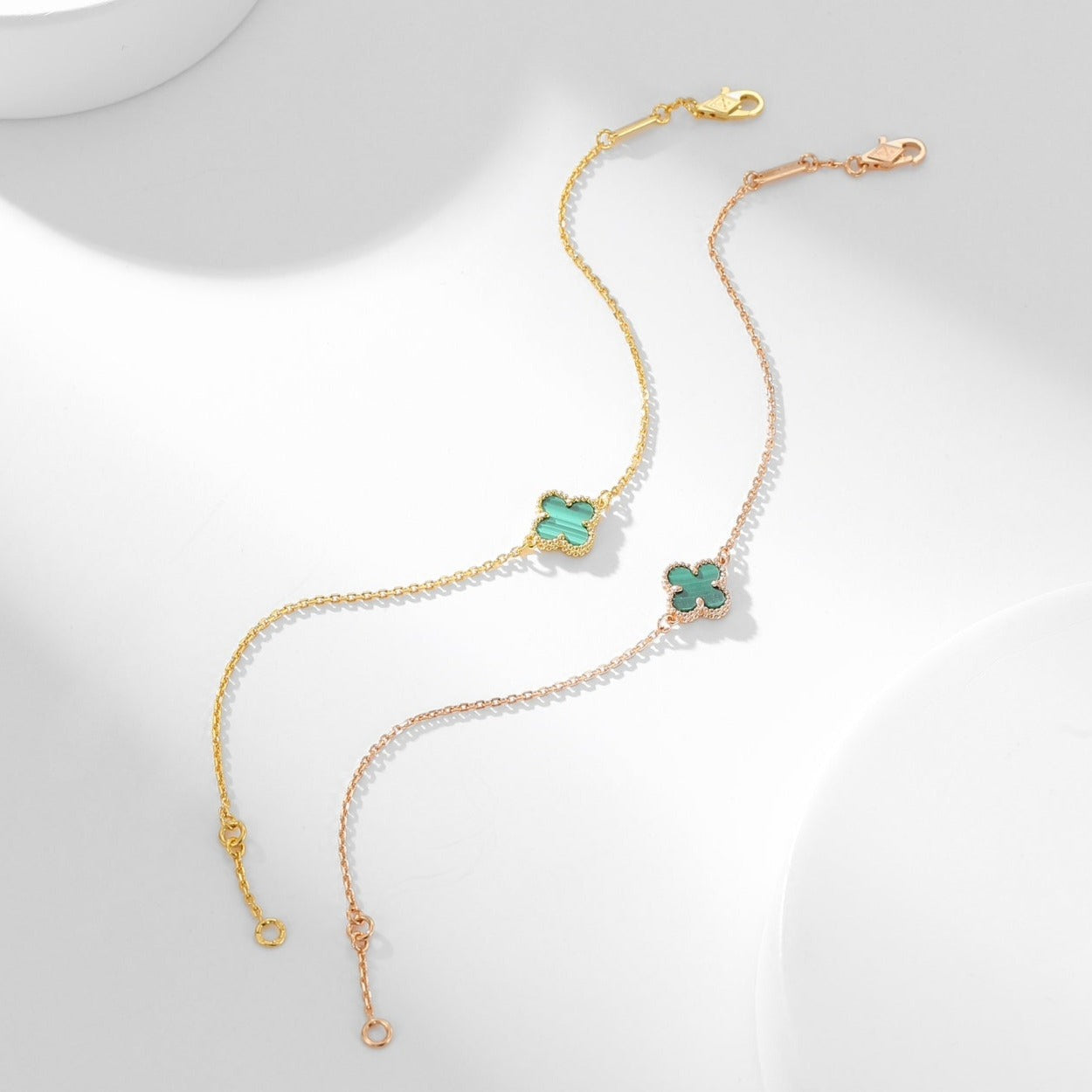[Glow Jewelry]CLOVER BRACELET MALACHITE 1 MOTIF