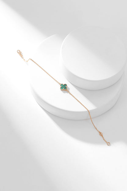 [Glow Jewelry]CLOVER BRACELET MALACHITE 1 MOTIF