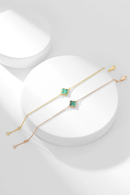 [Glow Jewelry]CLOVER BRACELET MALACHITE 1 MOTIF
