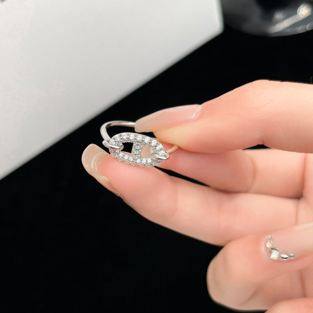 [Glow Jewelry]RONDE SMALL SILVER DIAMOND RING