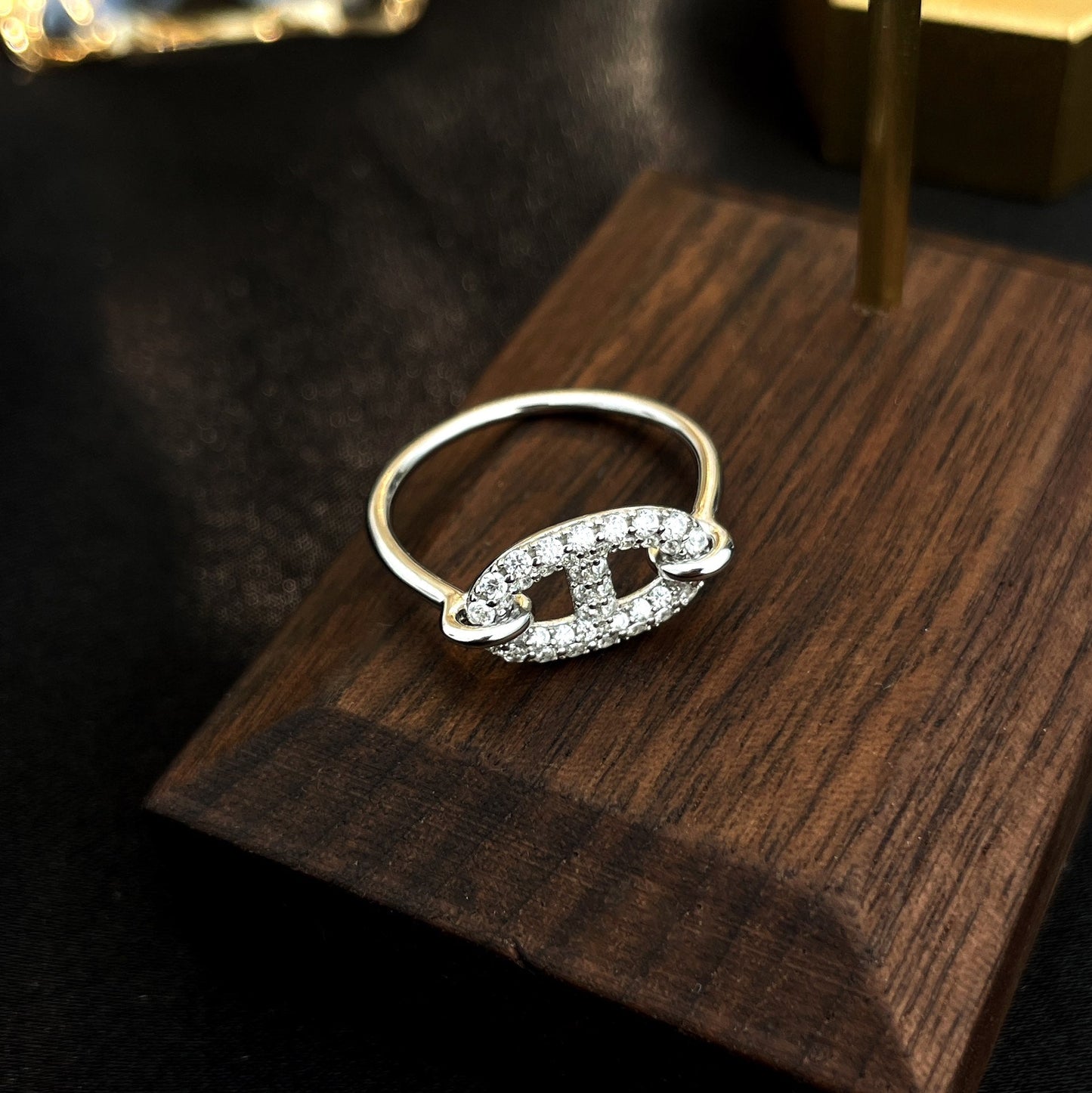 ¡®Glow Jewelry¡¯RONDE SMALL SILVER DIAMOND RING