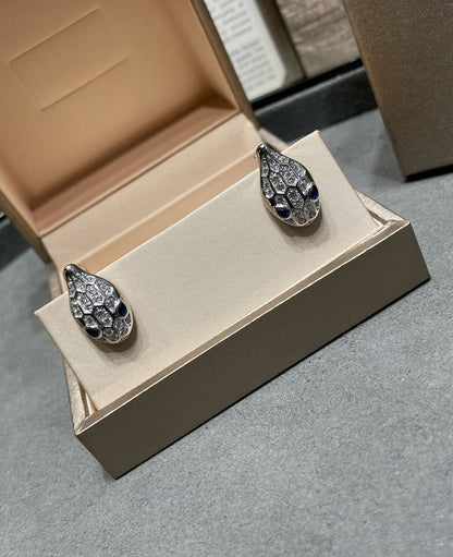 [Glow Jewelry]SERPENT DIAMOND STUD EARRINGS