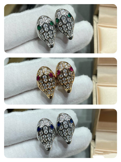 [Glow Jewelry]SERPENT DIAMOND STUD EARRINGS