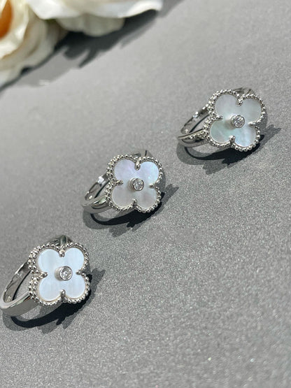 ¡®Glow Jewelry¡¯CLOVER SILVER MOP DIAMOND RING
