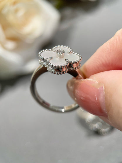 ¡®Glow Jewelry¡¯CLOVER SILVER MOP DIAMOND RING