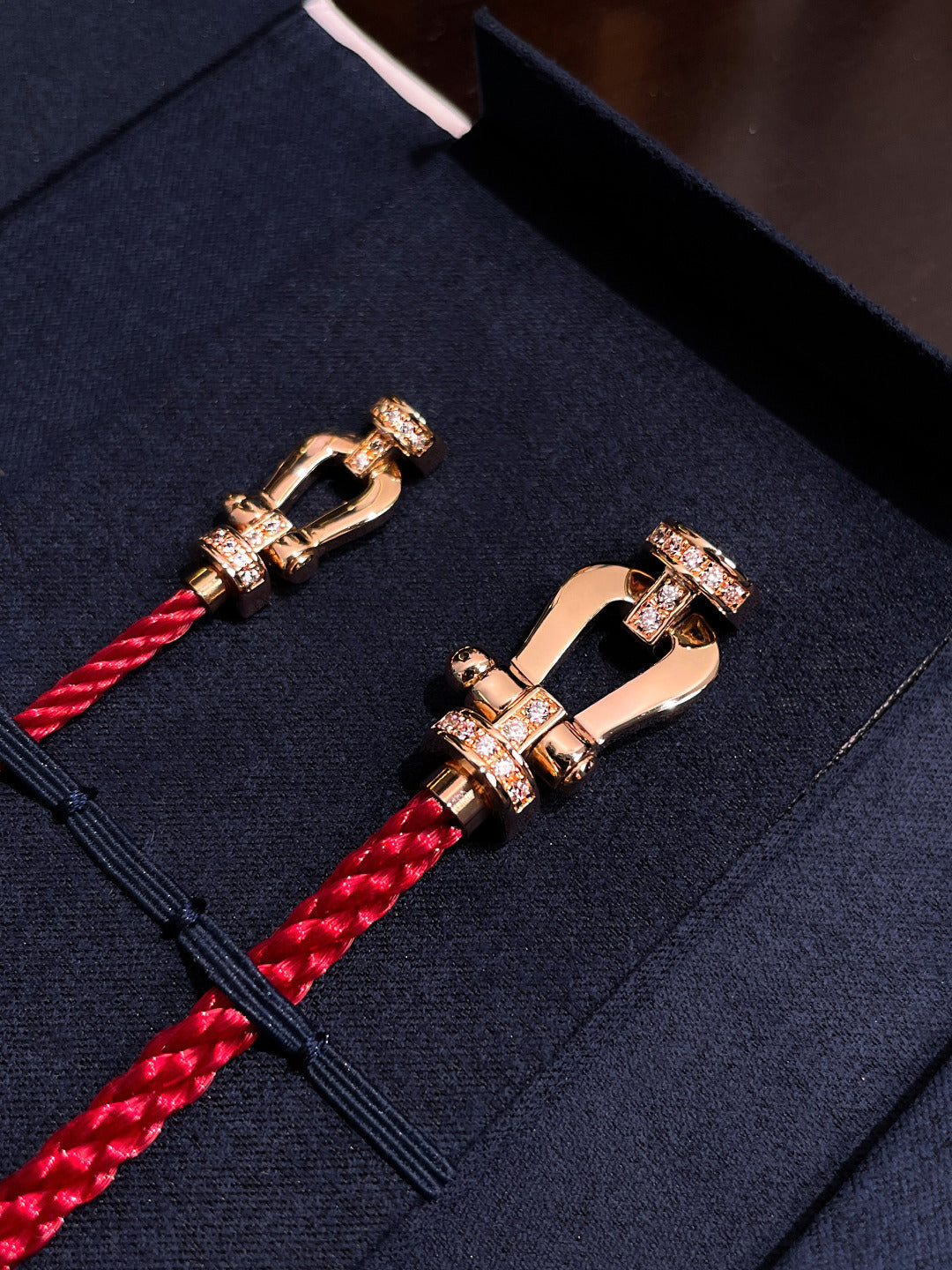 ¡®Glow Jewelry¡¯FORCE 10 HALF DIAMOND PINK GOLD RED CORDERI LARGE AND MEDIUM MODEL