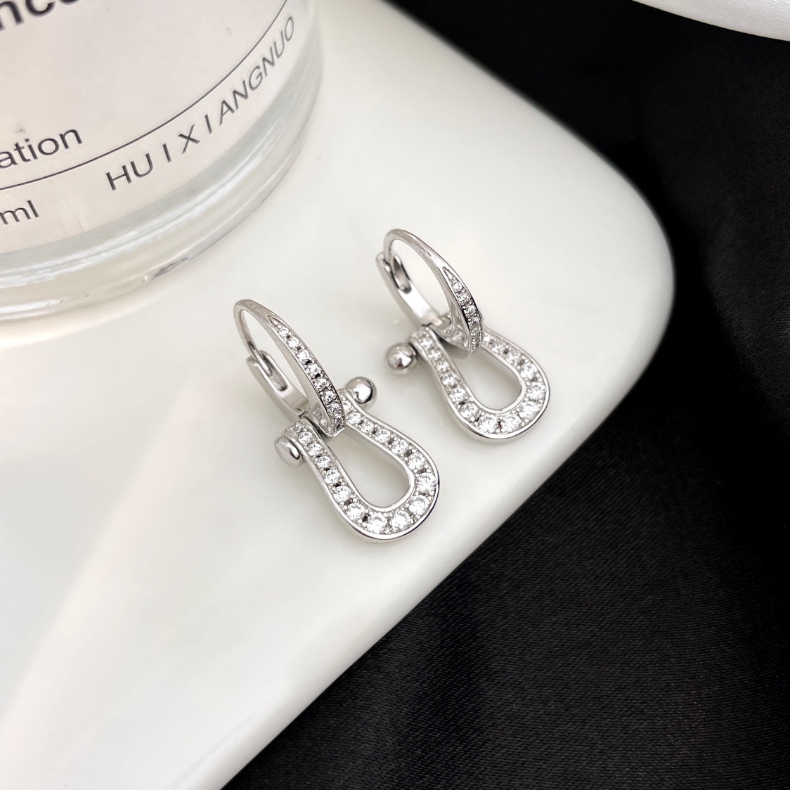 ¡®Glow Jewelry¡¯FORCE 10 FULL DIAMOND DROP EARRINGS MEDIUM MODEL
