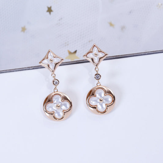 ¡®Glow Jewelry¡¯STAR AND SUN PINK GOLD MOP DROP EARRINGS