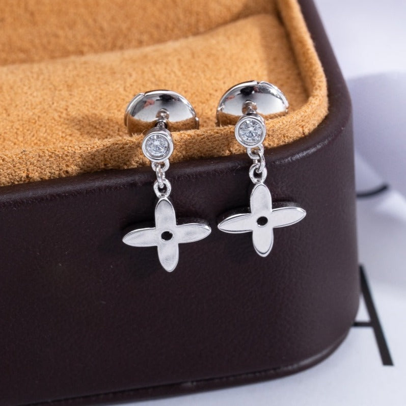 ¡®Glow Jewelry¡¯VIDYLLE SILVER DIAMOND MINI DROP EARRINGS