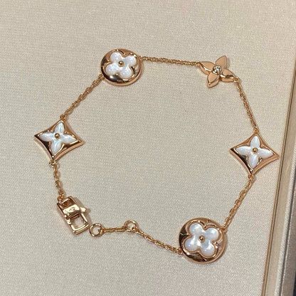 ¡®Glow Jewelry¡¯STAR AND SUN 5 MOTIF MOP PINK GOLD BRACELET