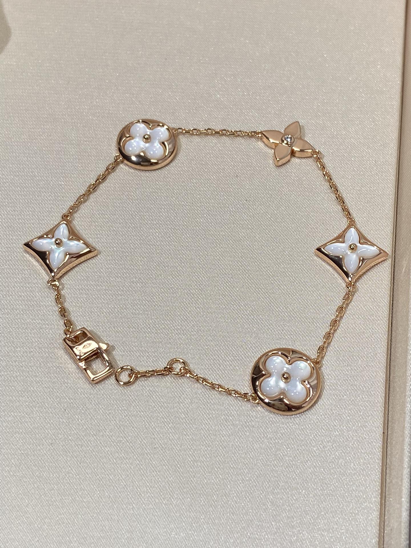 ¡®Glow Jewelry¡¯STAR AND SUN 5 MOTIF MOP PINK GOLD BRACELET