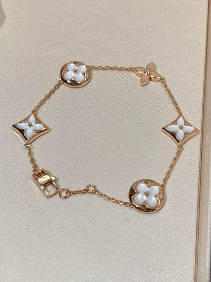 ¡®Glow Jewelry¡¯STAR AND SUN 5 MOTIF MOP PINK GOLD BRACELET