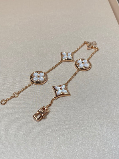 ¡®Glow Jewelry¡¯STAR AND SUN 5 MOTIF MOP PINK GOLD BRACELET