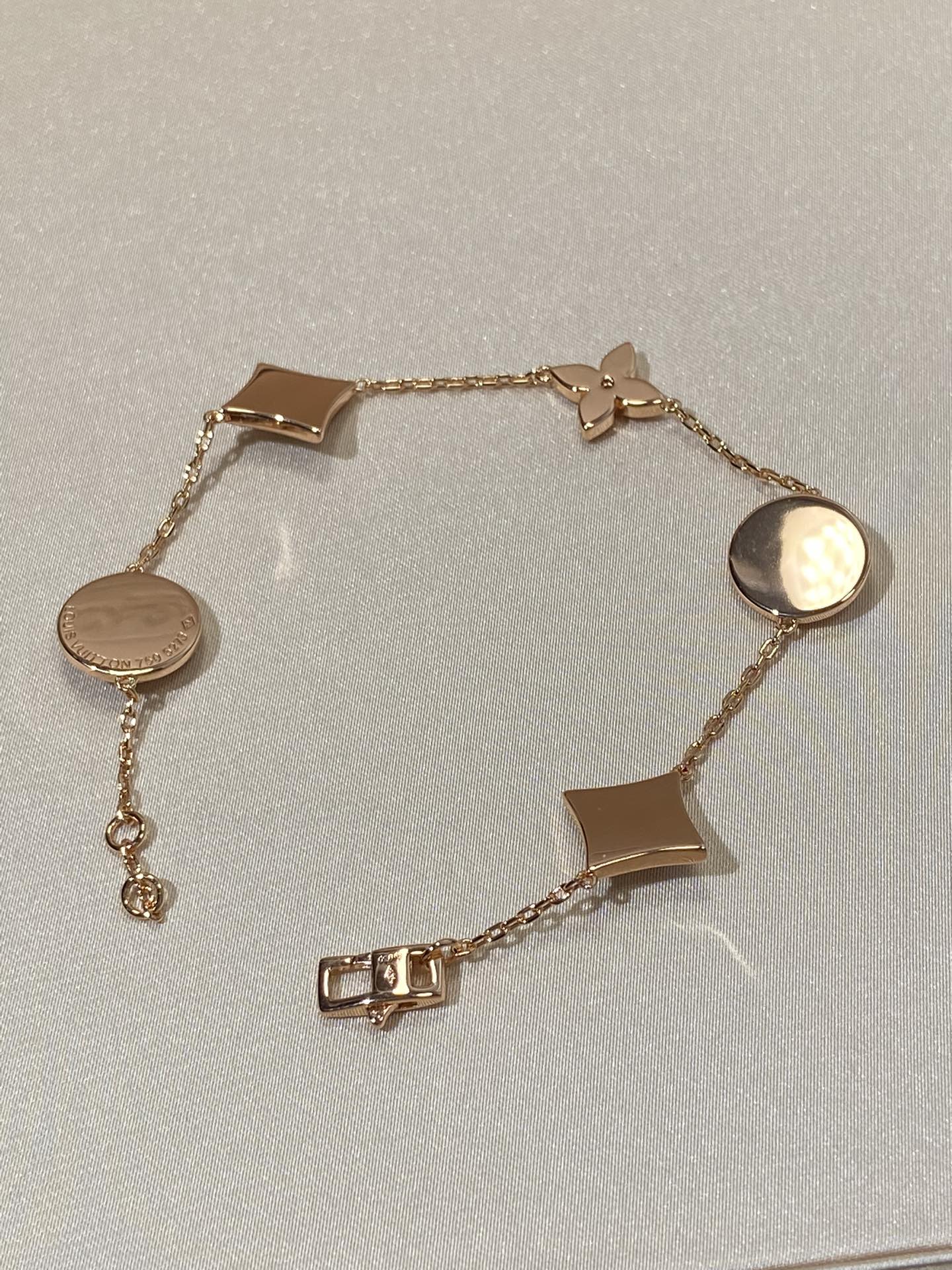 ¡®Glow Jewelry¡¯STAR AND SUN 5 MOTIF MOP PINK GOLD BRACELET