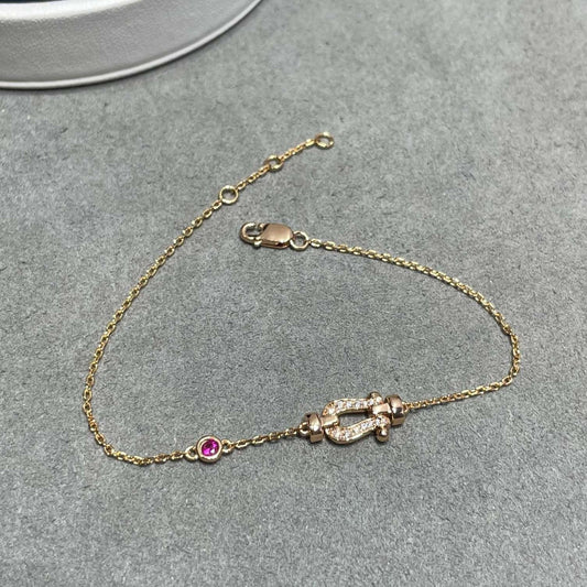¡®Glow Jewelry¡¯FORCE 10 DIAMOND CHAIN LINK PINK GOLD BRACELET