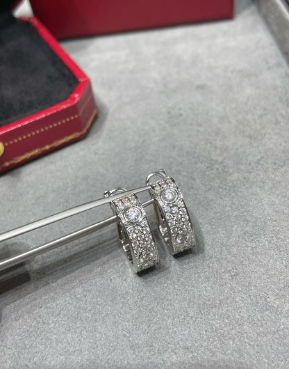 ¡®Glow Jewelry¡¯LOVE 5.5MM DIAMOND PAVED EARRINGS