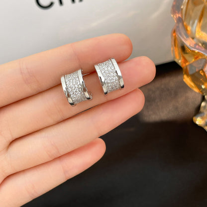 [Glow Jewelry]ZERO 1 DIAMOND PAVED EARRINGS