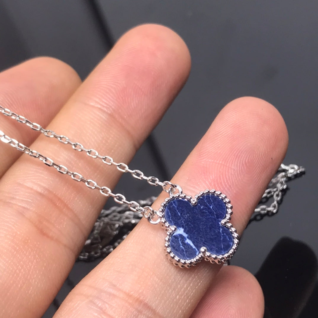 [Glow Jewelry]CLOVER PIETERSITE SILVER LONG NECKLACE