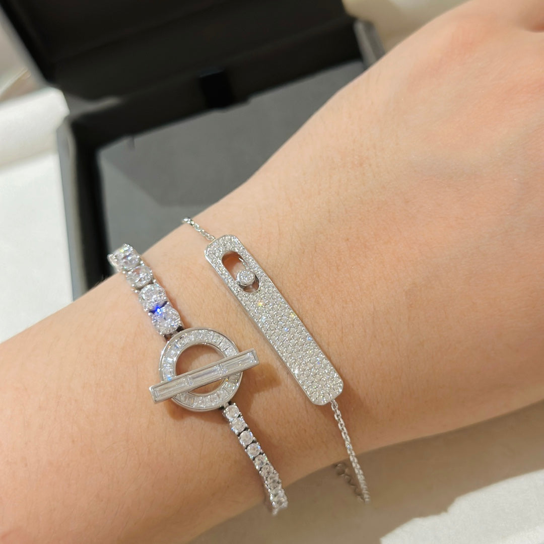[Glow Jewelry]MOVE CLASSIQUE DIAMOND PAVED BRACELET