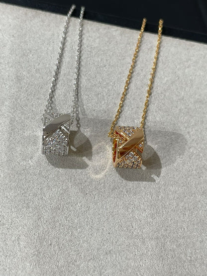 [Glow Jewelry]LIENS EVIDENCE DIAMOND PAVED NECKLACE
