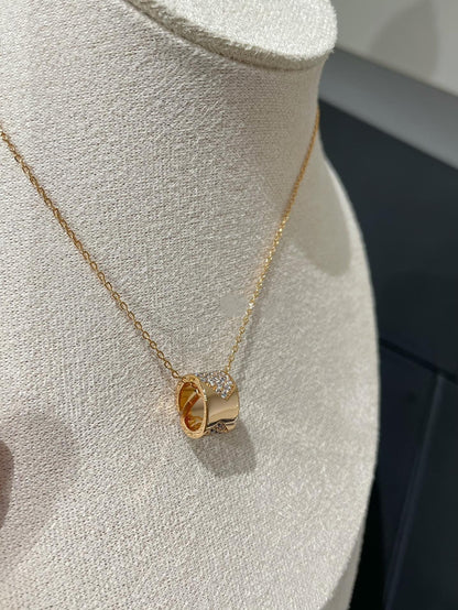 [Glow Jewelry]LIENS EVIDENCE DIAMOND PAVED NECKLACE