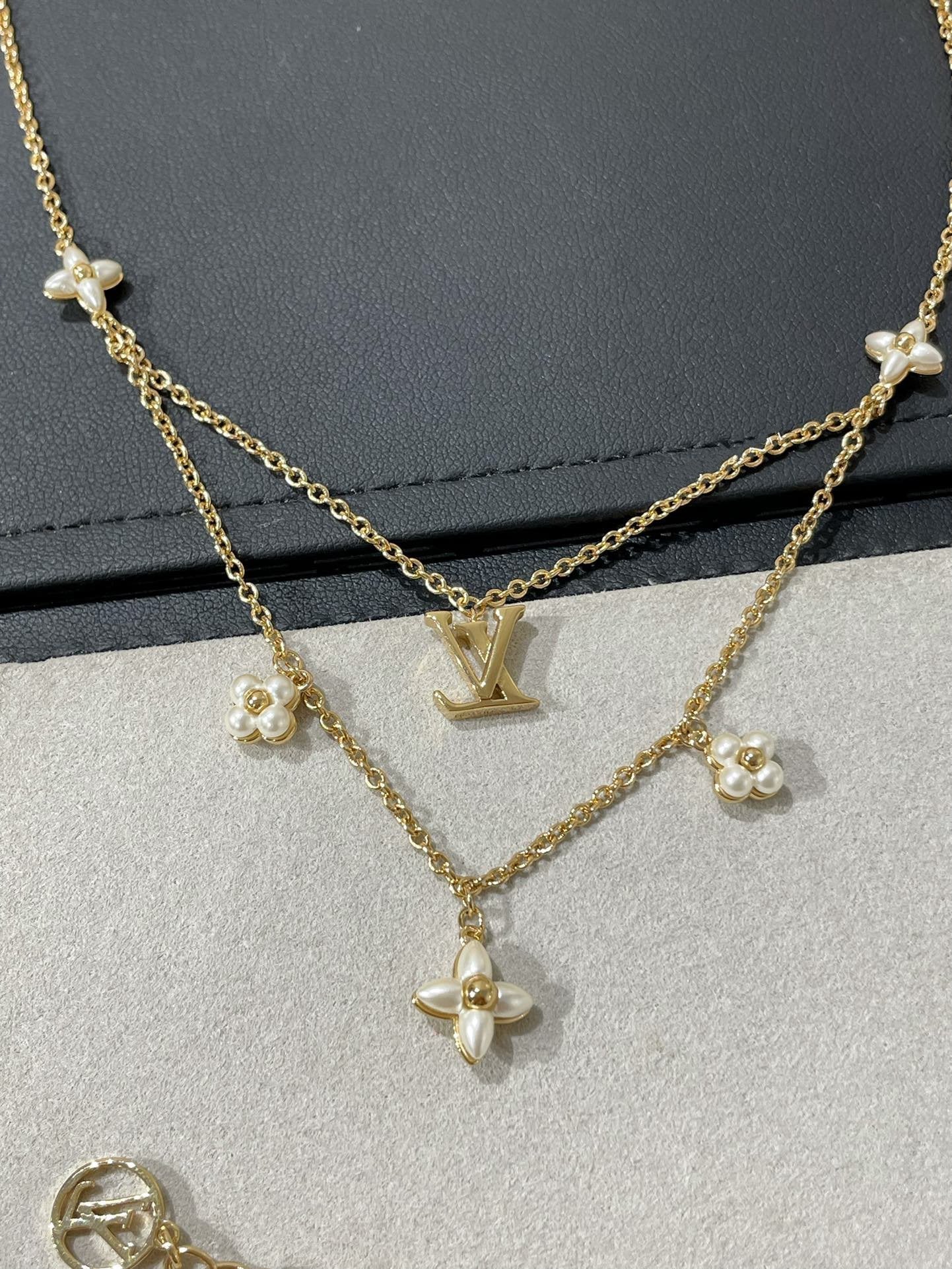 ¡®Glow Jewelry¡¯FLOWERGRAM GOLD MOP DOUBLE ROW NECKLACE