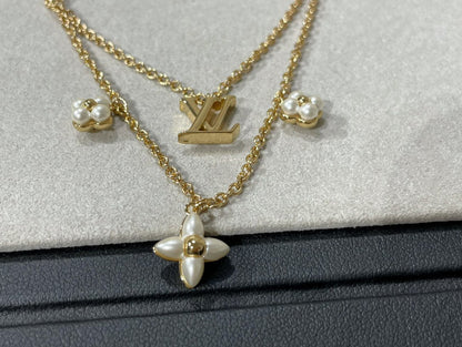 ¡®Glow Jewelry¡¯FLOWERGRAM GOLD MOP DOUBLE ROW NECKLACE